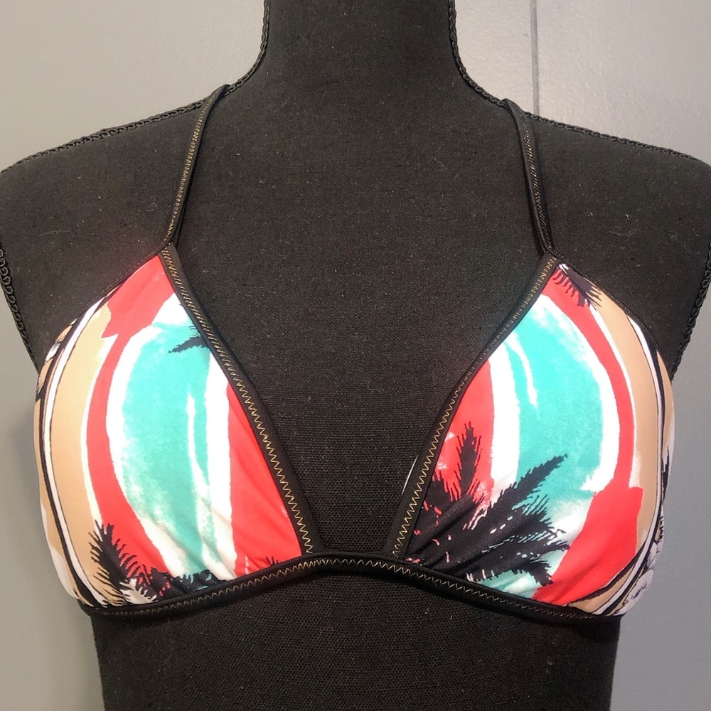 Aerie triangle Bikini top strappy back sz M